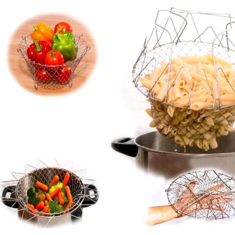 Chef Basket ｜Opvouwbare Multifunctionele Lek Mand